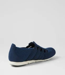 Women SUPERSOFT Comfort|Sneakers-Gibi Navy Jewel Mesh Elastic Sneakers