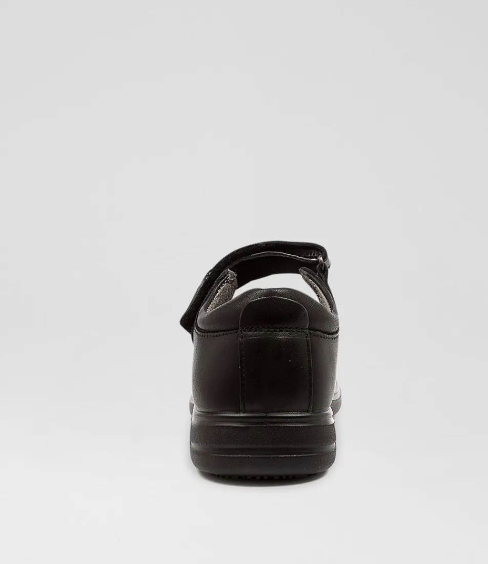 COLORADO Junior School Shoes-GIGI JNR E HALF BLACK