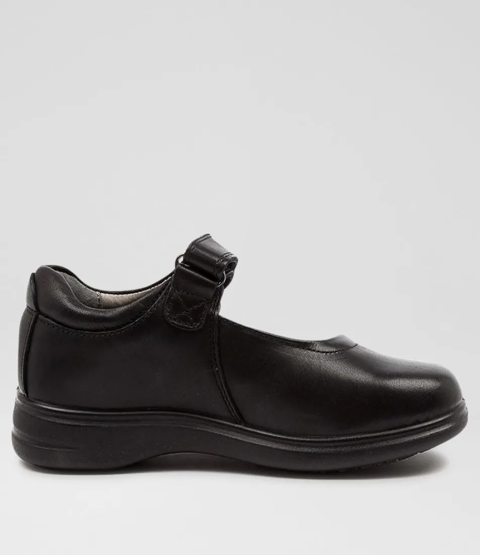 COLORADO Junior School Shoes-GIGI JNR E HALF BLACK