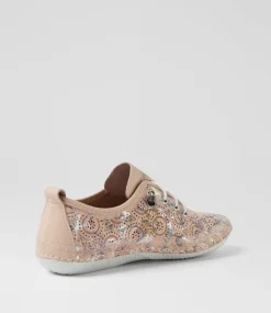 Women DIANA FERRARI Sneakers-Ginzia Blush Floral Leather Sneakers