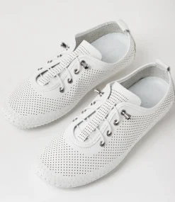 Women DIANA FERRARI Sneakers-Ginzia White Leather Sneakers