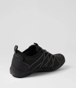 Women COLORADO Comfort|Flats-Gladstone Black Mesh Lace Up Flats