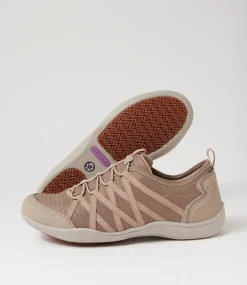 Women COLORADO Comfort|Flats-Gladstone Taupe Mesh Lace Up Flats