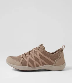 Women COLORADO Comfort|Flats-Gladstone Taupe Mesh Lace Up Flats