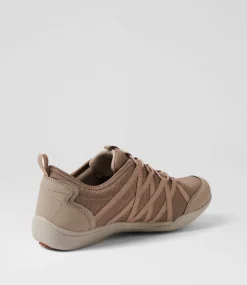 Women COLORADO Comfort|Flats-Gladstone Taupe Mesh Lace Up Flats