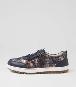 Women I LOVE BILLY Sneakers-Glampie Navy Multi Microsuede Sneakers