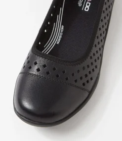 Women COLORADO Flats|Comfort-Glenda Black Leather Flat Shoes