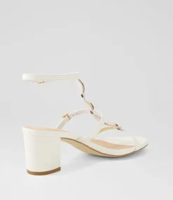 Women DIANA FERRARI Heels|Sandals-Glimery White Leather Sandals