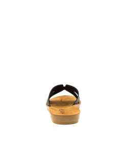 Women I LOVE BILLY Slides|Flats-Glori Black Smooth
