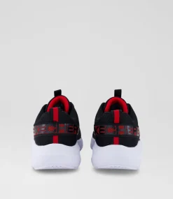SKECHERS Sport School Shoes-Go Run Elevate Junior Black Red Sneakers