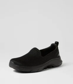 Women SKECHERS Sneakers-Go Walk 7 Black Fabric Sneakers