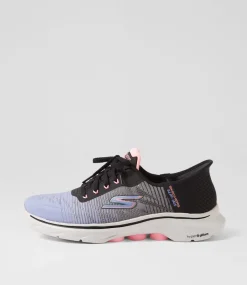 Women SKECHERS Sneakers-Go Walk 7 W Black Multi Fabric Sneakers