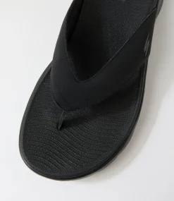 SKECHERS Casuals|Sandals-Go Walk F Vallejo Black Thongs