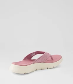 Women SKECHERS Flats|Sandals-Go Walk Flex Sandal Holly Mauve Fabric Thongs