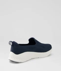Women SKECHERS Sneakers-Go Walk Now Navy White Mesh Sneakers
