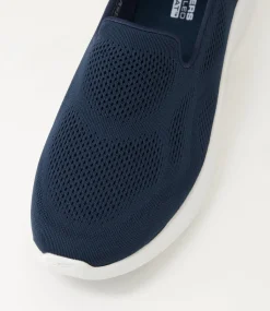 Women SKECHERS Sneakers-Go Walk Now Navy White Mesh Sneakers