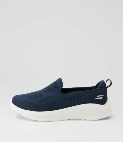 Women SKECHERS Sneakers-Go Walk Now Navy White Mesh Sneakers