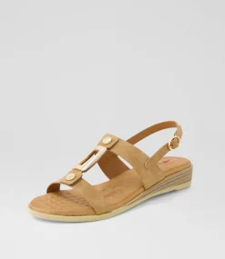 Women I LOVE BILLY Flats|Sandals-Goosh Tan Sandals