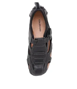 COLORADO Casuals|Sandals-GRANDE CF BLACK LEATHER