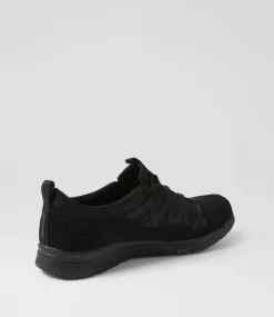 Women SKECHERS Sneakers-Gratis Sport Live Golden Black Fabric Sneakers