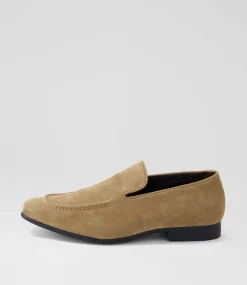 UNCUT Casuals-Greshay Taupe Suede Flat Shoes