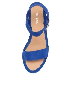 Women TOP END Wedges|Heels-GROGOR TO COBALT COBALT ROPE SUEDE