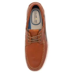 COLORADO Casuals-GULL TAN LEATHER BOAT SHOES