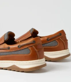 COLORADO Casuals-Gully Tan Pull Up Leather Flat Shoes