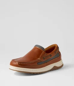 COLORADO Casuals-Gully Tan Pull Up Leather Flat Shoes
