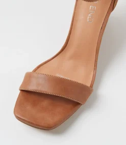 Women TOP END Wedges|Heels-Habbey Tan Natural Leather Sandals