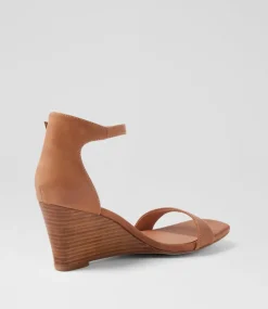 Women TOP END Wedges|Heels-Habbey Tan Natural Leather Sandals