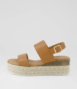 Women I LOVE BILLY Sandals|Espadrilles-Halla Tan Weave Sandals