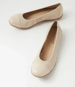 Women SUPERSOFT Comfort|Flats-Hallies Almond Patent Leather Ballet Flats