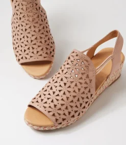 Women DIANA FERRARI Heels|Sandals-Hanar Dark Nude Multi Rope Leather Sandals