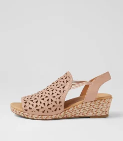 Women DIANA FERRARI Heels|Sandals-Hanar Dark Nude Multi Rope Leather Sandals