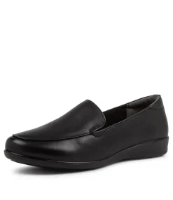 Women SUPERSOFT Comfort|Loafers-Harding2 Black Leather Slip-On Shoes