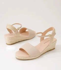 Women DIANA FERRARI Espadrilles|Wedges-Harissa Rose leather Espadrilles