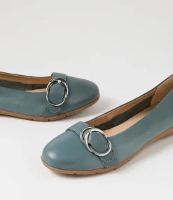Women SUPERSOFT Comfort|Flats-Harper Denim Leather Flat Shoes