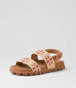 Women SUPERSOFT Comfort|Flats-Harriets Natural Cantaloupe Patent Synthetic Sandals