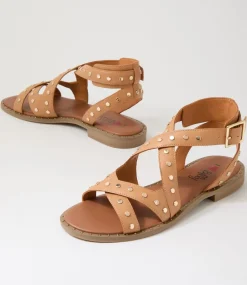 Women I LOVE BILLY Flats|Sandals-Hartella Camel Sandals