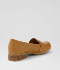 Women I LOVE BILLY Flats-Hasha Tan Weave Emboss Flat Shoes