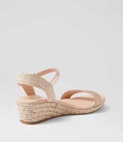 Women DIANA FERRARI Heels|Sandals-Havarna Rose Gold Jewel Leather Sandals