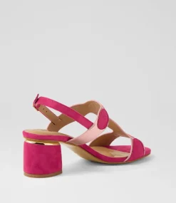 Women I LOVE BILLY Sandals|Heels-Hayton Pink Multi Microsuede Sandals