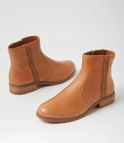 Women SUPERSOFT Boots|Comfort-Hazzle Dark Tan Leather Ankle Boots