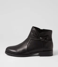 Women SUPERSOFT Boots|Comfort-Hey Black Leather Ankle Boots