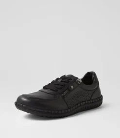 Women COLORADO Comfort|Sneakers-Hey Black Leather Sneakers