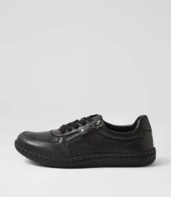 Women COLORADO Comfort|Sneakers-Hey Black Leather Sneakers