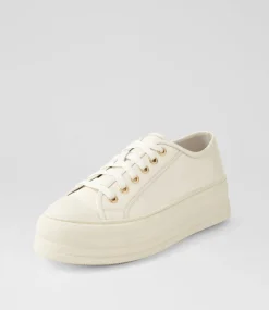 Women TOP END Sneakers-Hikara Ivory Patent Leather Sneakers