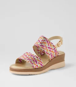 Women I LOVE BILLY Heels|Sandals-Hikine Pink Metallic Multi Sandals