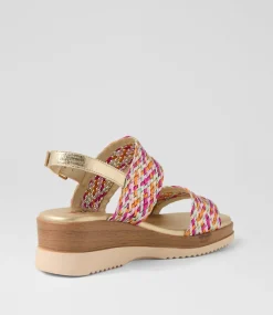Women I LOVE BILLY Heels|Sandals-Hikine Pink Metallic Multi Sandals